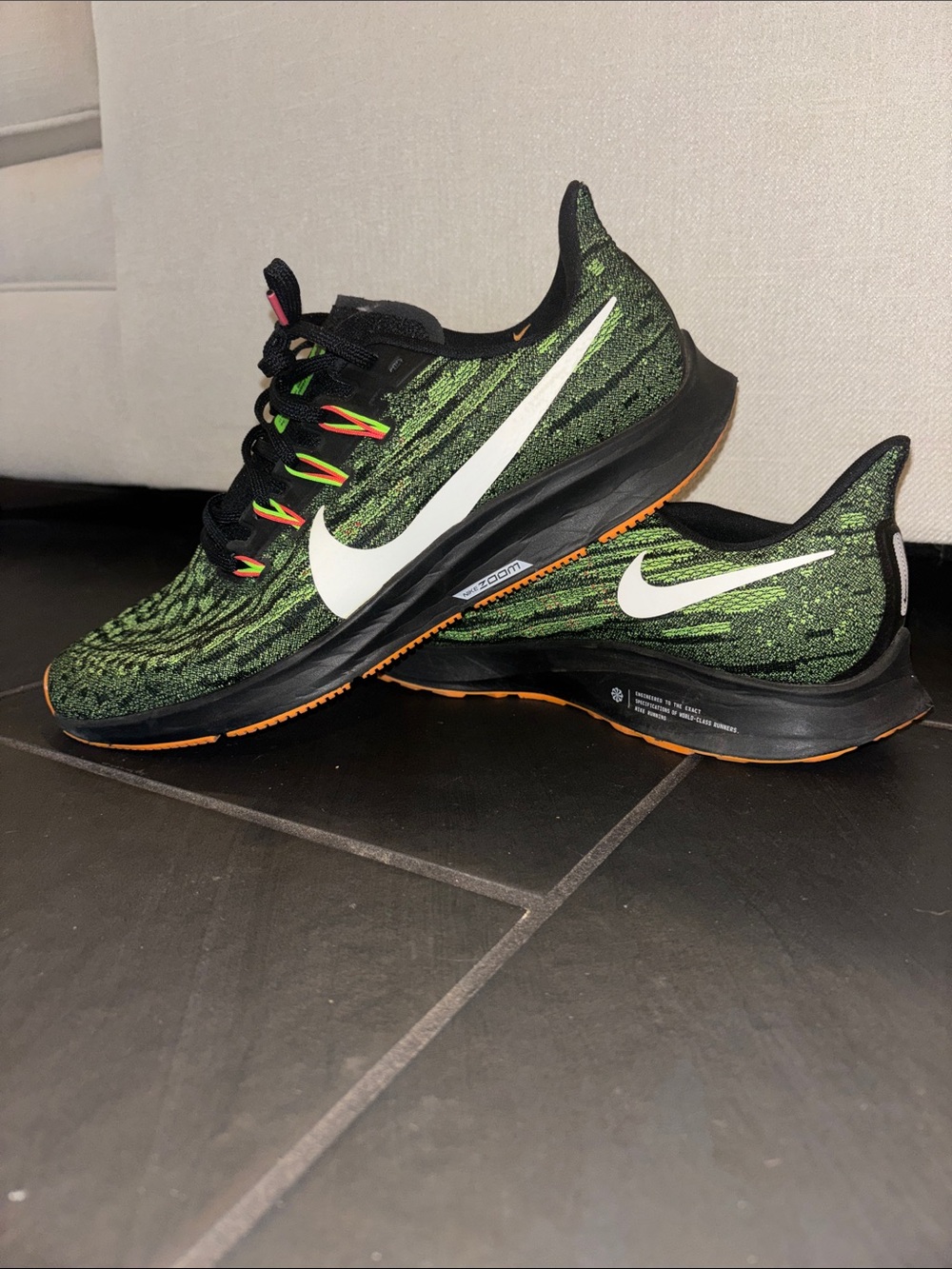 Nike Air Pegasus Men’s Green Glow  Flyknit Running Shoes